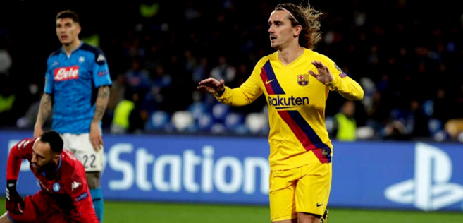 Le Barça sauvé par Griezmann à Naples Le Barça sauvé par Griezmann à Naples