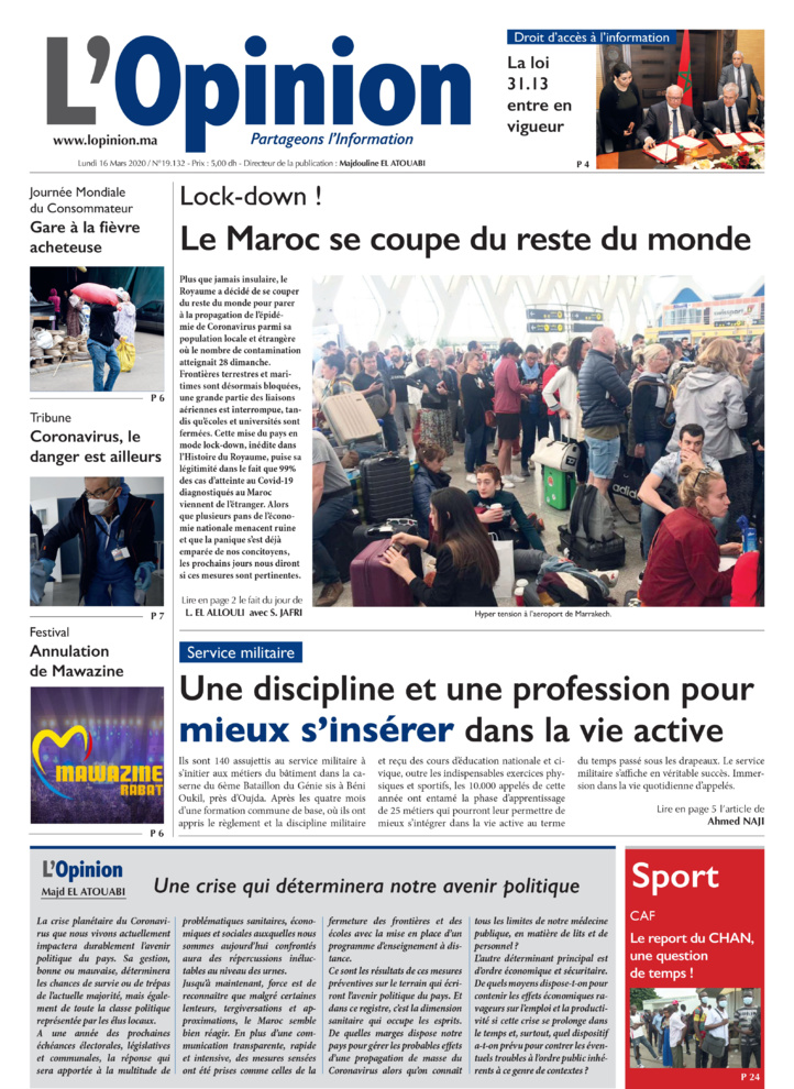 16 Mars 2020