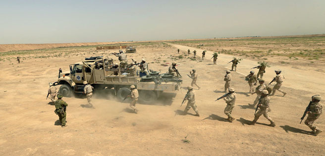 2ème salve de missiles contre la base de Tajji 2ème salve de missiles contre la base de Tajji