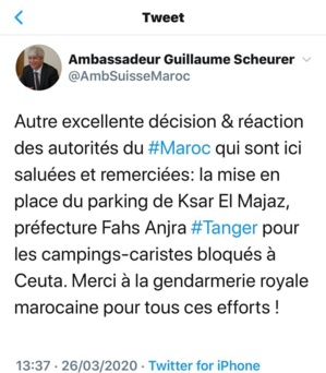 Sebta : Le Maroc aide les camping-caristes européens bloqués Sebta : Le Maroc aide les camping-caristes européens bloqués