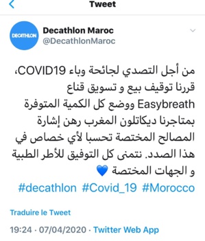 Le tweet généreux de Décathlon