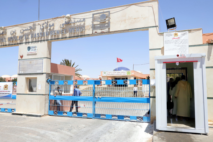 Laâyoune, installation de passages de désinfection