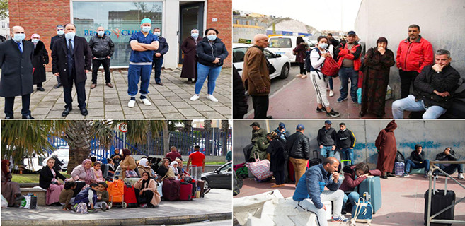 Marocains coincés à l’étranger après la fermeture des frontières à cause du Covid-19.