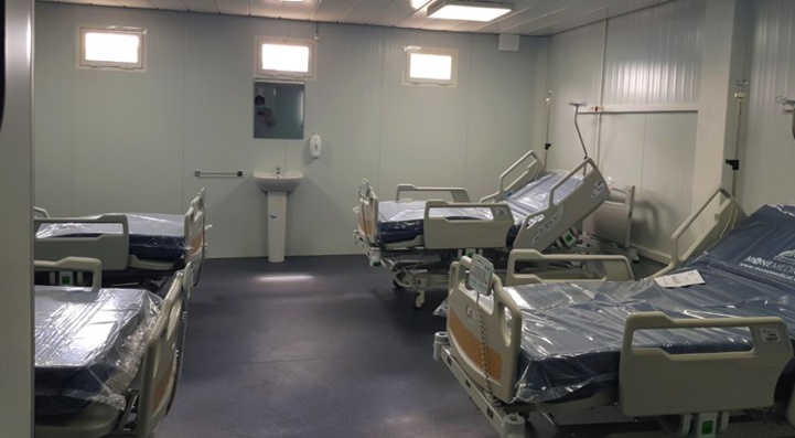 Vue d'une chambre de confinement Vue d'une chambre de confinement