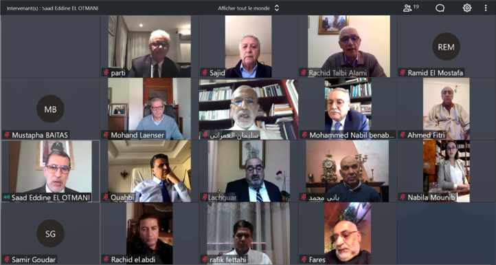 Les leaders des partis politiques représentés au Parlement en mode en mode vidéo-conférence