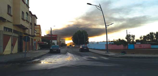 Une fumée géante se dégage chaque soir de la « Joutiya » située au sud de Sidi Bennour
