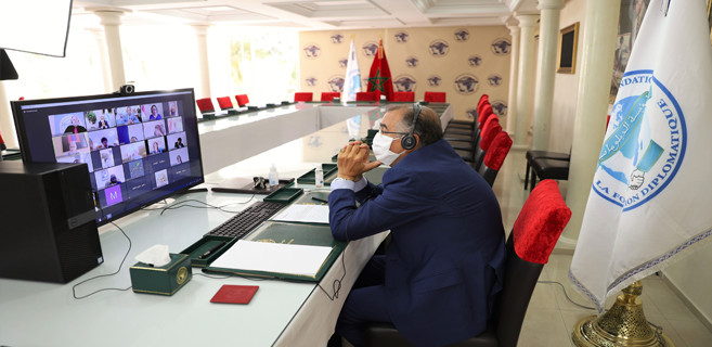 M. El Mekki Gaouane, lors du Débat à distance sur le rôle de l’opposition dans la gestion de la crise du Covid-19. M. El Mekki Gaouane, lors du Débat à distance sur le rôle de l’opposition dans la gestion de la crise du Covid-19.