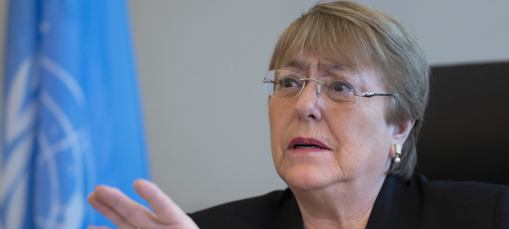 Michelle Bachelet, Haute-Commissaire des Nations Unies aux droits de l'homme. Michelle Bachelet, Haute-Commissaire des Nations Unies aux droits de l'homme.