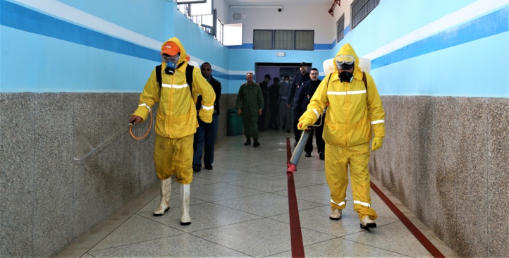 Opération de désinfection et de stérilisation de la prison locale de Taourirt dans le cades des mesures sanitaires préventives de lutte contre la propagation du nouveau coronavirus. Opération de désinfection et de stérilisation de la prison locale de Taourirt dans le cades des mesures sanitaires préventives de lutte contre la propagation du nouveau coronavirus.
