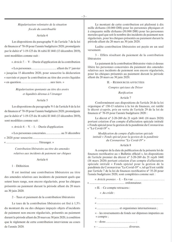 Voici les reports de délais proposés par la Loi de Finances rectificative Voici les reports de délais proposés par la Loi de Finances rectificative