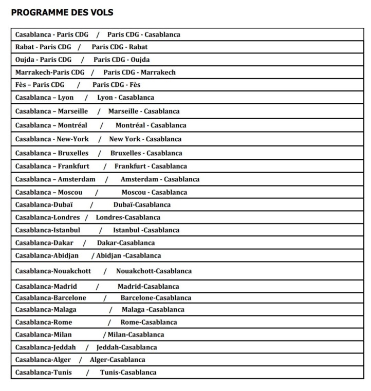 Retour des Marocains bloqués : Voici le programme des vols de la RAM Retour des Marocains bloqués : Voici le programme des vols de la RAM