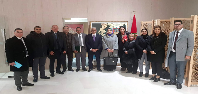 M. Omar Abassi, député istiqlalien et président de la Mission Parlementaire Exploratoire Temporaire sur les établissements pénitentiaires en compagnie des membres de la mission et de M. Mohamed Salah Tamek délégué général à la DGAPR. M. Omar Abassi, député istiqlalien et président de la Mission Parlementaire Exploratoire Temporaire sur les établissements pénitentiaires en compagnie des membres de la mission et de M. Mohamed Salah Tamek délégué général à la DGAPR.