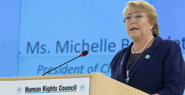Michelle Bachelet, Haut-Commissaire des Nations Unies aux droits de l'Homme. Michelle Bachelet, Haut-Commissaire des Nations Unies aux droits de l'Homme.