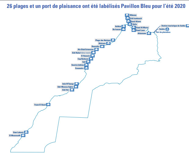 27 "Pavillons Bleus" pour la saison 2020