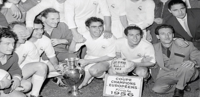 Le 1er titre de Champion d’Europe remporté par le Real Madrid en 1956. Le 1er titre de Champion d’Europe remporté par le Real Madrid en 1956.