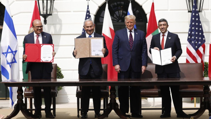 Israël, les Emirats arabes unis et Bahreïn scellent leur entente à la Maison Blanche Israël, les Emirats arabes unis et Bahreïn scellent leur entente à la Maison Blanche