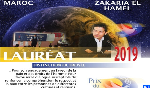Le Marocain Zakaria El Hamel parmi les lauréats 2019 du Prix du Public pour la Paix Le Marocain Zakaria El Hamel parmi les lauréats 2019 du Prix du Public pour la Paix