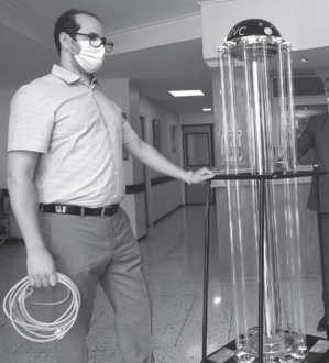 Un Marocain produit une machine de désinfection à ultraviolets Un Marocain produit une machine de désinfection à ultraviolets