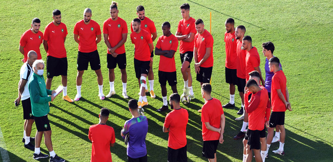 Une séance d’entrainement à Maâmora sous la conduite de Halilhodzic.