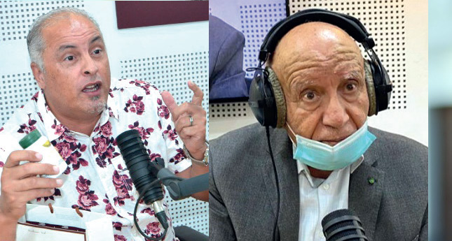 MM. Mohamed Moufid et le Docteur Fouad Kamal au micro de Médina-FM. Phs Laglag MM. Mohamed Moufid et le Docteur Fouad Kamal au micro de Médina-FM. Phs Laglag