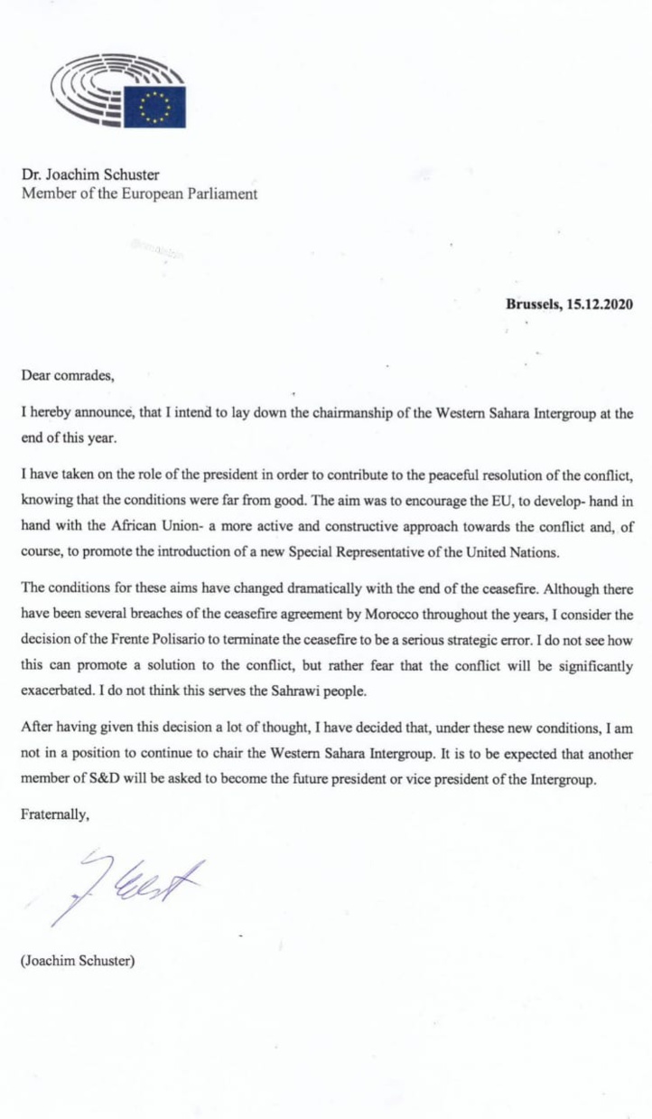 Le Polisario perd ses derniers soutiens au Parlement européen Le Polisario perd ses derniers soutiens au Parlement européen