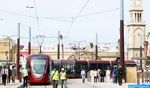 Casablanca: La ligne T1 du tramway toujours suspendue au centre-ville Casablanca: La ligne T1 du tramway toujours suspendue au centre-ville