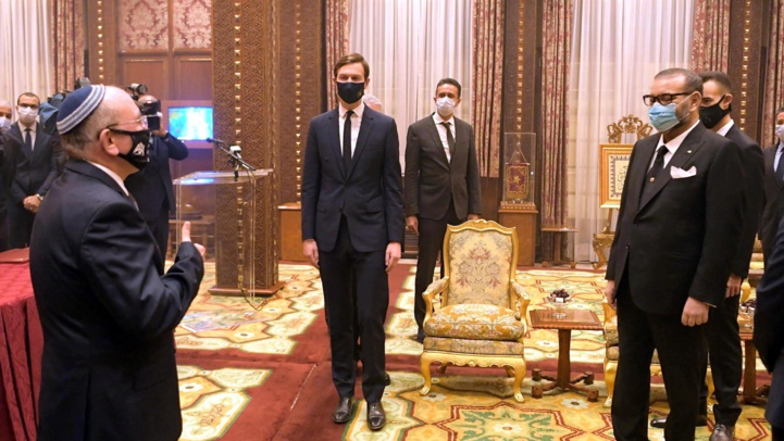 SM le Roi Mohammed VI, recevant Meir Ben-Shabbat, conseiller à la sécurité nationale d'Israël.