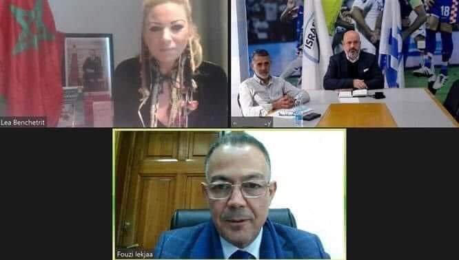 Lekjaâ s'entretient, en visioconférence, avec le président de la Fédération Israélienne de Football Lekjaâ s'entretient, en visioconférence, avec le président de la Fédération Israélienne de Football