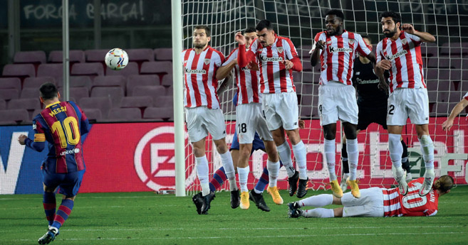 Liga : Messi, un coup franc magistral en guise de réponse Liga : Messi, un coup franc magistral en guise de réponse