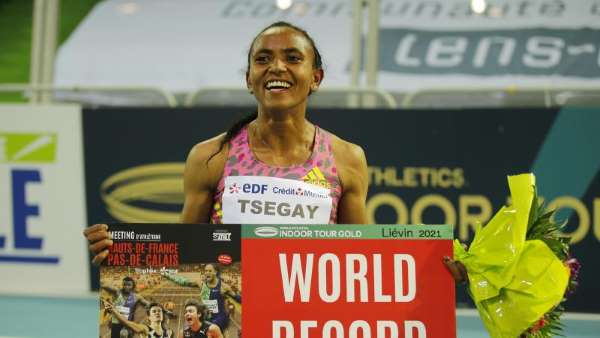 Athlétisme: L'Éthiopienne Tsegay bat le record du monde du 1500 m en salle