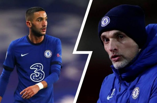 Ziyech et son entraîneur Tuchel. Ziyech et son entraîneur Tuchel.