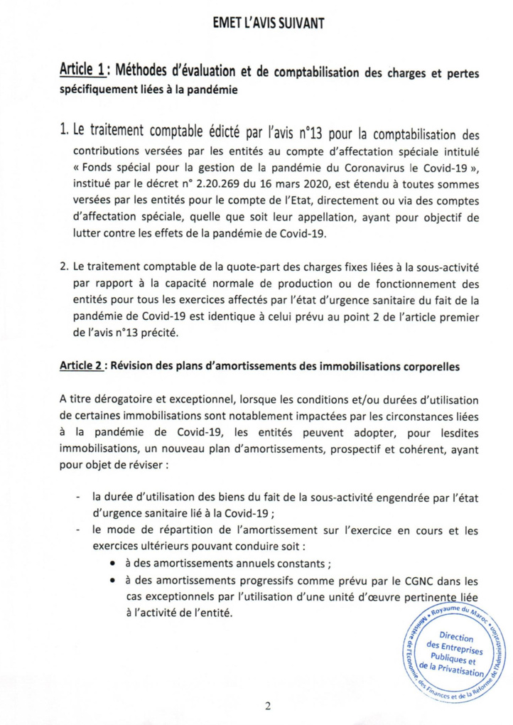 Le Conseil national de Comptabilité tente d’adapter le régime comptable au contexte de la pandémie
