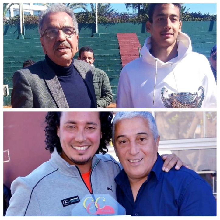 En haut: Le président, Dr Abderrahim El houari (à gauche), lors d'une récente remise des Prix En bas: A droite, le trésorier du C.O.C, Adil Dahmany, avec le directeur technique du club. En haut: Le président, Dr Abderrahim El houari (à gauche), lors d'une récente remise des Prix En bas: A droite, le trésorier du C.O.C, Adil Dahmany, avec le directeur technique du club.