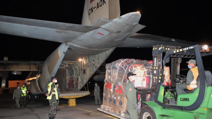 Aide au profit des Palestiniens : Arrivée au Caire des deux avions militaires marocains Aide au profit des Palestiniens : Arrivée au Caire des deux avions militaires marocains