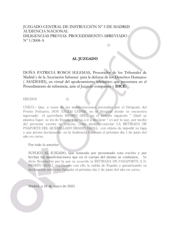 Brahim Ghali bientôt privé de passeport ?