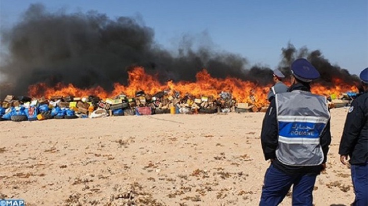 Plus de 16 tonnes de drogue incinérées à Tan-Tan Plus de 16 tonnes de drogue incinérées à Tan-Tan