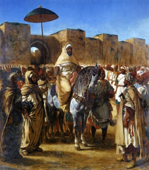 Moulay Abderrahmane, sultan du Maroc, 1845, huile sur toile, 340x377 cm, Eugène Delacroix, musée des Augustins, Toulouse, France