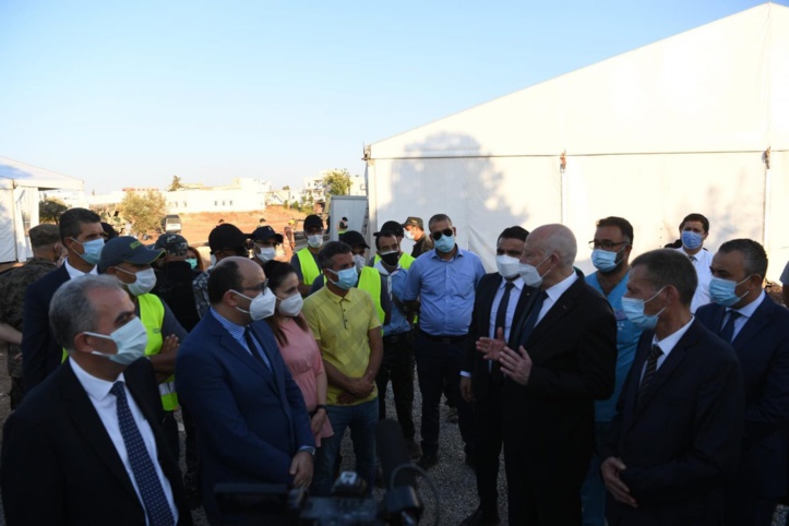 Hassan Tariq au président tunisien : Les travaux de construction de l'hôpital de campagne marocain avancent à bon rythme