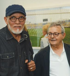 Lucien Amiel avec l’artiste peintre Rabï. Lucien Amiel avec l’artiste peintre Rabï.