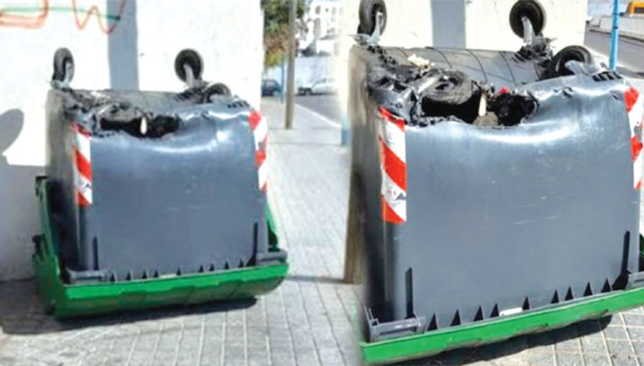 Vandalisme : Des containers incendiés à Sidi Moumen Vandalisme : Des containers incendiés à Sidi Moumen