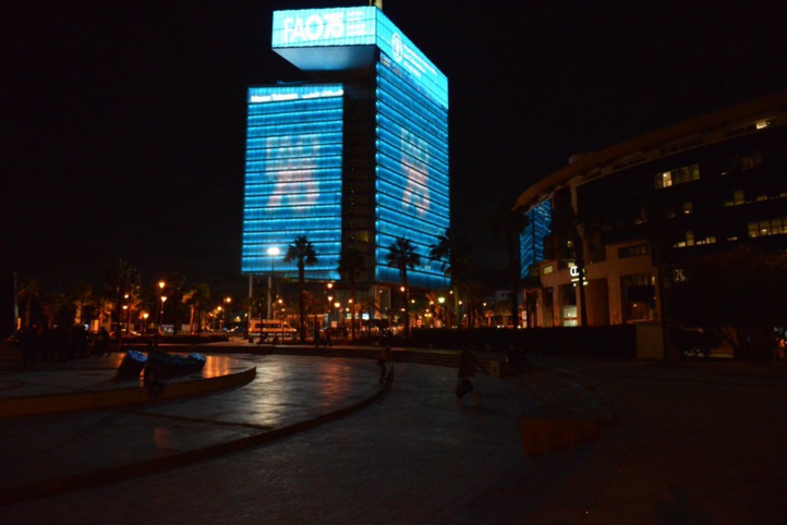FAO : Rabat illuminée en bleu à l’occasion de la Journée mondiale de l'Alimentation FAO : Rabat illuminée en bleu à l’occasion de la Journée mondiale de l'Alimentation