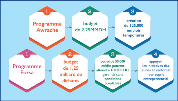 Emploi des jeunes : «Awrach» et «Forsa», plan de sauvetage du nouveau gouvernement Emploi des jeunes : «Awrach» et «Forsa», plan de sauvetage du nouveau gouvernement