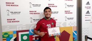 Hafidi : Trophée du ‘’Meilleur joueur’’ du match Maroc-Palestine