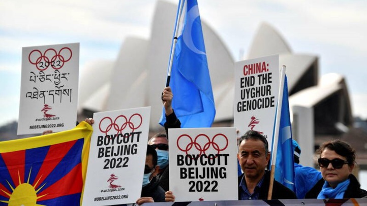 Manifestation à Sydney en faveur du boycott des JO d'hiver à Pékin en juin dernier