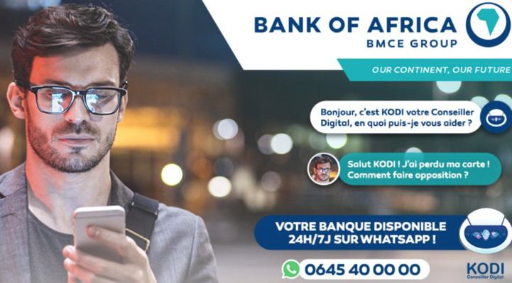 Bank of Africa lance le chatbot « KODI conseiller digital » sur Whatsapp for Business