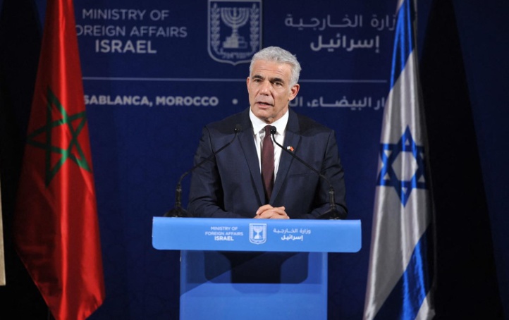 Yaïr Lapid, Ministre des Affaires étrangères de l'Etat d'Israël, lors de sa visite officielle au Maroc, le 11 août 2021