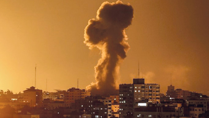 Palestine : Frappes israéliennes contre des positions de Hamas Palestine : Frappes israéliennes contre des positions de Hamas