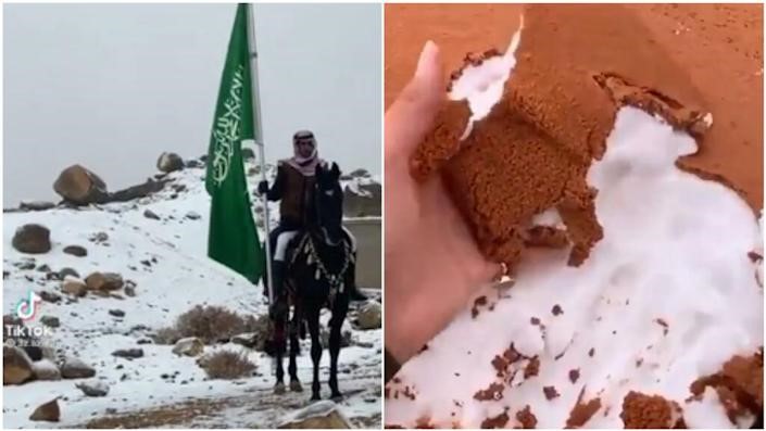 Arabie saoudite : Le désert sous la neige