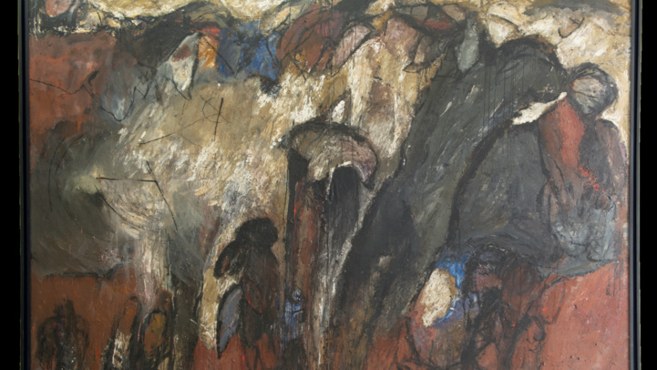 Sans titre, technique mixte sur toile, 224 x 276 cm, 1990.