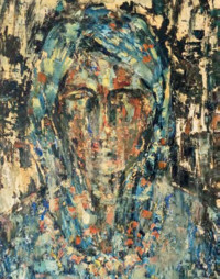 Sans titre, années 1960, huile sur panneau, 77 x 56 cm.